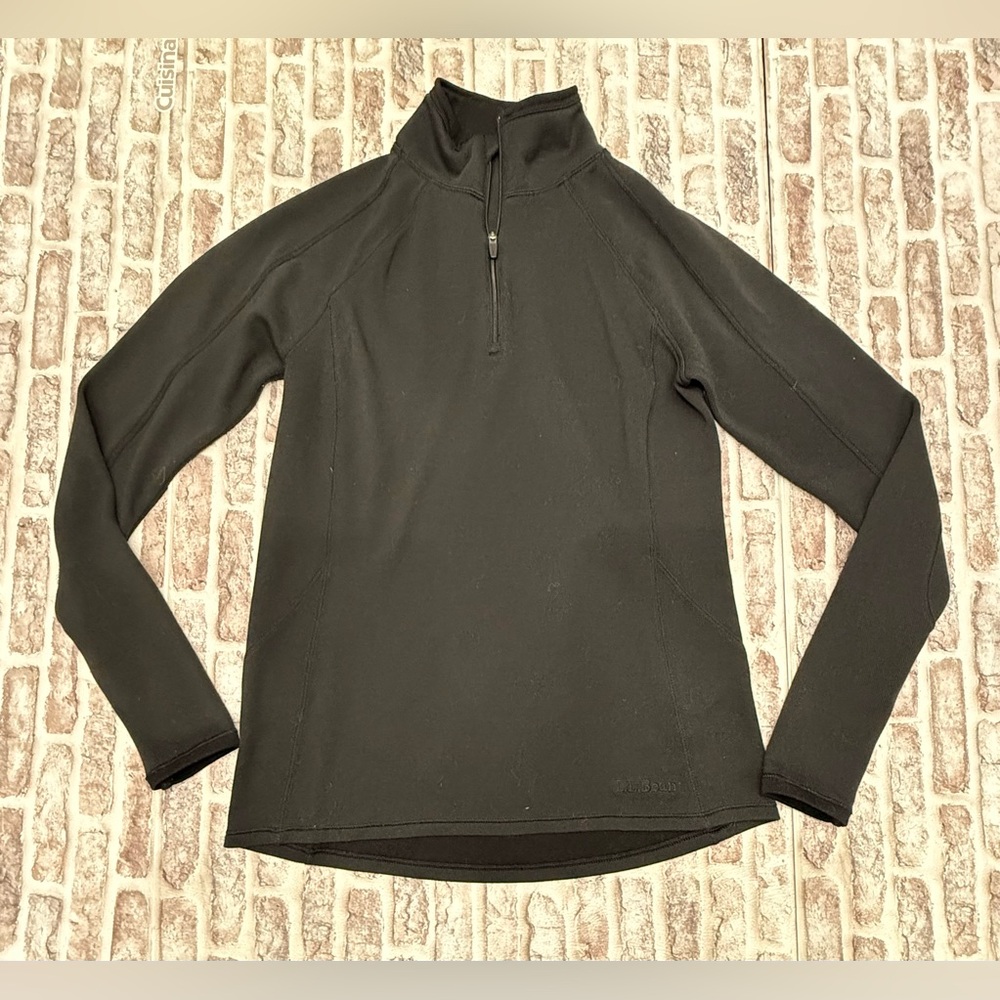 L.L. Bean Powerdry Stretch Midweight Base Layer Turtleneck 1/4 Zip Women's‎ XS